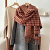 Korean Style Autumn and Winter Fresh and Gentle Retro Warm Scarf Women's Shawl Versatile Commuting Tassel Fine Sand Imitation Cashmere Scarf