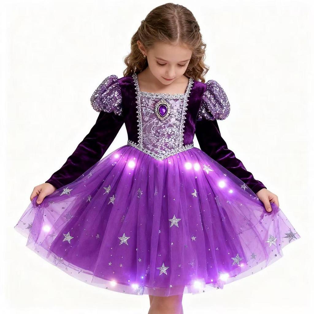 Cross-border Halloween Tulle Skirt Evening Dress for Baby Girls and Children