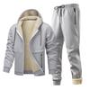 Men's European Fit Hooded Lamb Wool Winter Sports Cardigan: Plus Velvet for Extra Warmth
