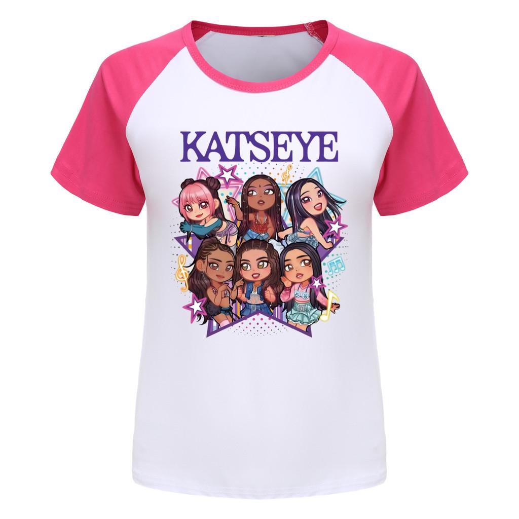 5301 Kids Girls KATSEYE Print T-Shirt Short Sleeves Top