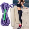 Jumping Rope Wood Handle Adjustable Strong Flax Weaving Long Rope Fat Burning Professional Adult And Children Fitness Exercise