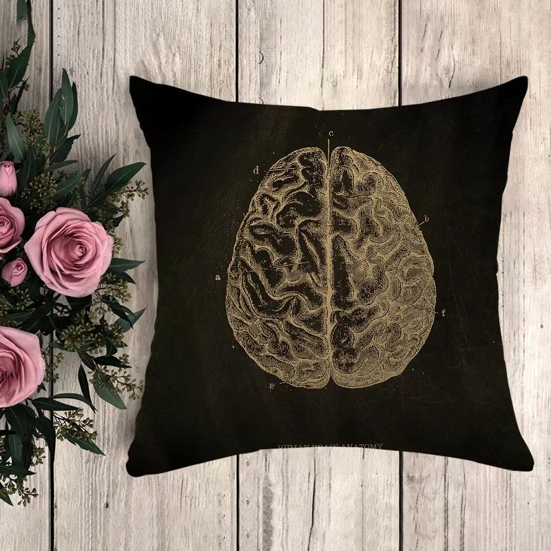 Decorative Pillowcase Anatomical Skeleton Fall Pillow Cover Cushion Covers for Bed Pillows Pilow Cases Cushions Home Decor