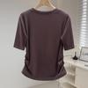 Damen V-Ausschnitt Slim-Fit T-Shirt