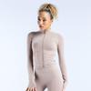 Women's Quick-Dry Zipper Yoga Jacket - Long Sleeve Fitness & Outdoor Sports Top