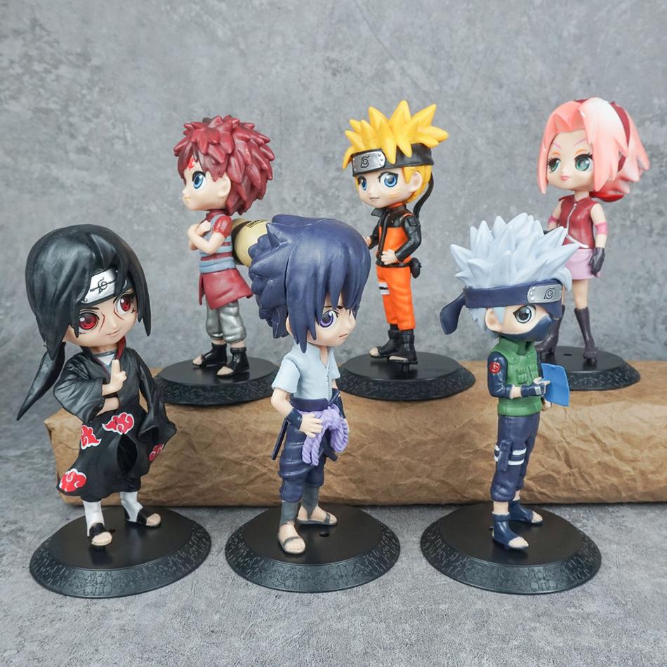 15cm Figurka Anime Naruto Kakashi Figurka Akcji Wersja Q Kawaii Sasuke Itachi Figurka Dekoracja Samochodu Model Kolekcjonerski Zabawka
