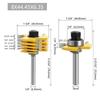 Set di Frese a 3 Lame 7pz Lama Slot Cementato Frese Taglienti Fresatrice Carburo per Legno Gambo 6mm 1/4pollice 8mm12mm 1/2pollice