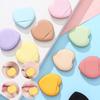 20 Pcs Mini Heart Shape Cushions Air Cushion Powder Puff Latex Free Mixed Sponge And Cosmetic Puff Is Used For Liquid Foundation