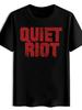 Men'S "Quiet Riot" Graphic T-Shirt - Black with Red Distressed Lettering, Casual