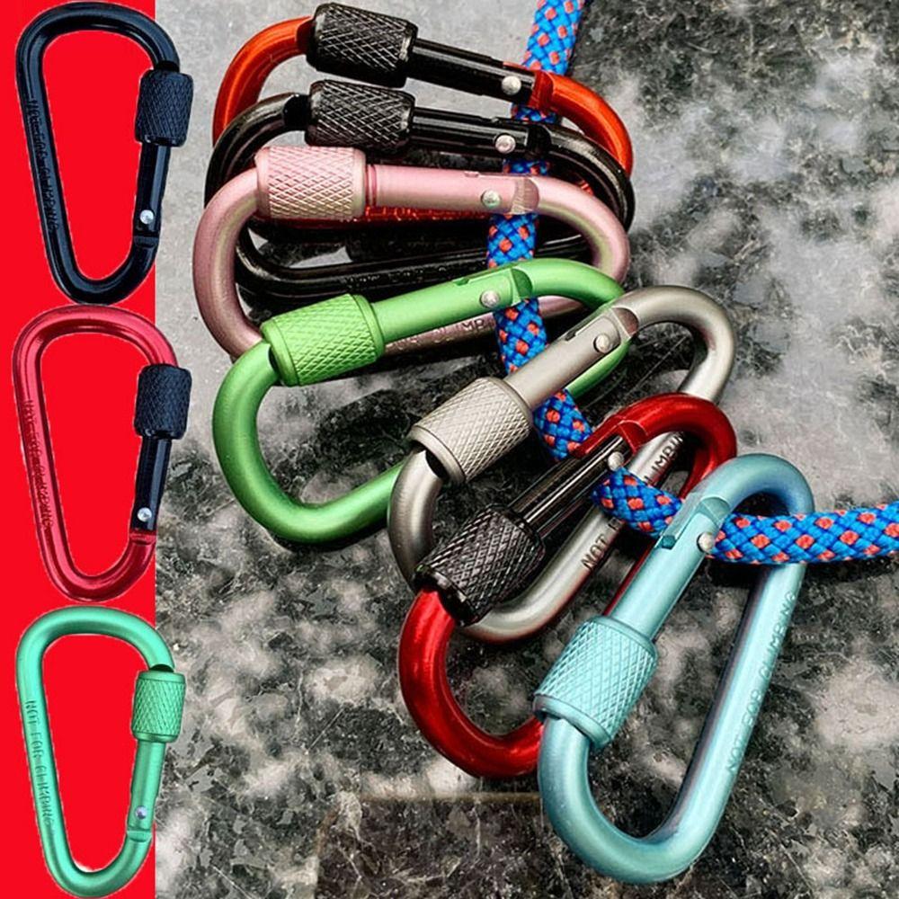 Multi Colors Outdoor Sports Buckle Aluminium Alloy Climbing Button D-shape Carabiner  Outdoor Tool