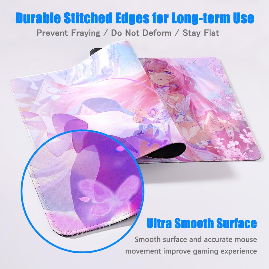 New Pretty Anime Girl Cyrene Mouse Pad Pink Cute Honkai Star Rail Desk Mat Laptop Gaming Mousepad Keyboard Desktop Table Mat XXL