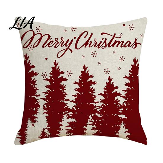 Christmas Cushion Covers for Sofa Snowflake Cover, Holiday Throw Pillow Case, 18x18 Easy Change Inch Decorative Cover Farmhouse Home Winter