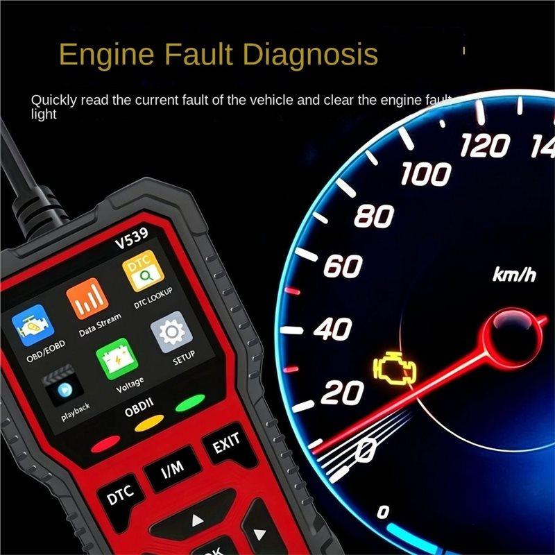 Scanner OBD2 Versatile V539 Alimentato via USB Strumento di Diagnosi Automobilistica Test OBD II Completo con Flusso Dati in Tempo Reale