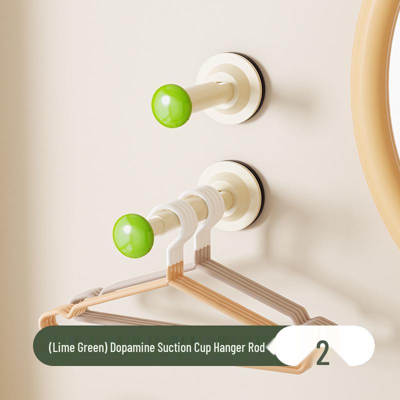 No-Drill Wall-Mounted Suction Cup Clothes Drying and Storage Rack