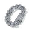 Alloy Iced Out 20mm Bling Bling Cool Diamond Cuban Link Chain Silver Rose Gold Fashion Women and Men Jewelry Bracelet