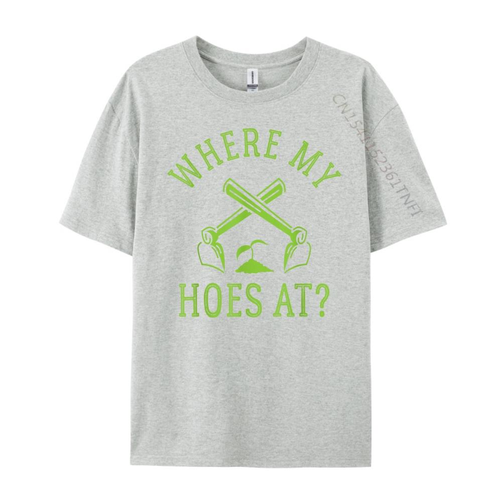 Where My Hoes At Gardener Gardening Plant Grower Mens Designer T Shirt Anime Family