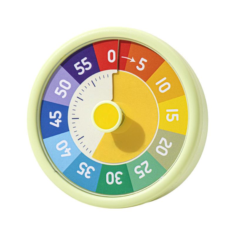 Self-Discipline Visual Timer Silent 60 Minutes Kitchen Timer Reminder Round Visualization Countdown Timer