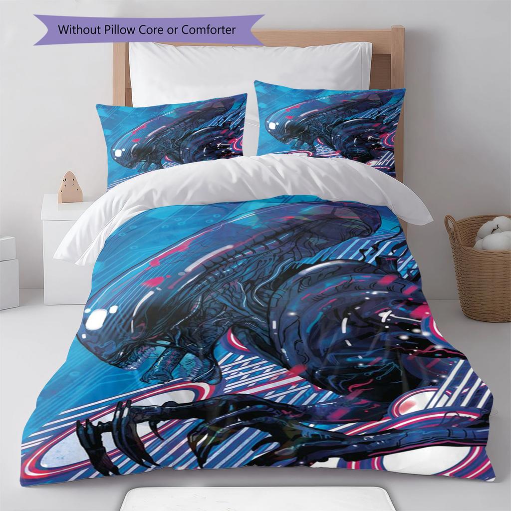 Cartoon Pattern Bedding Quilt Set Quilt Cover Pillowcase Home Decoration Birthday Gift (1 * Duvet Cover + 2 * Pillowcase, Without Core)