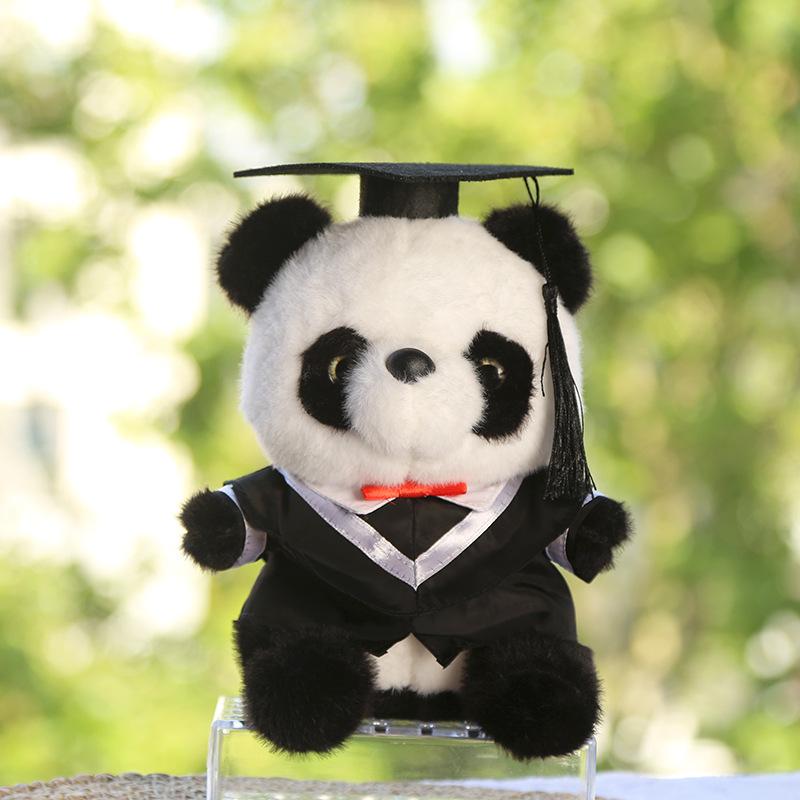 Dr. Panda doll graduation bear kindergarten gift doll Dr. Bear plush toy