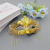 Luxurious Beaded Half Face Mask Practical Metal Plastic Blend Costume Prop For Masquerades Theater Art