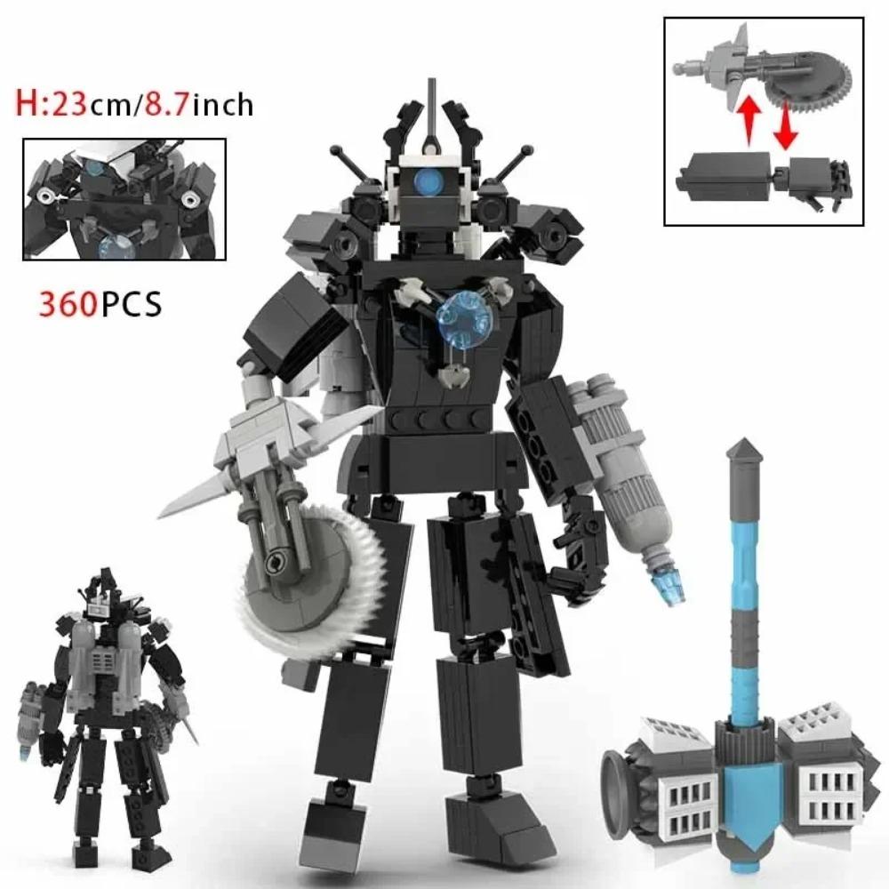 Moc Skibidi Toilet Action Figures Modello da costruzione Blocchi Camerman Titan Speakerman Surveillance Man TVMan Ragazzi Giocattoli per bambini Regali