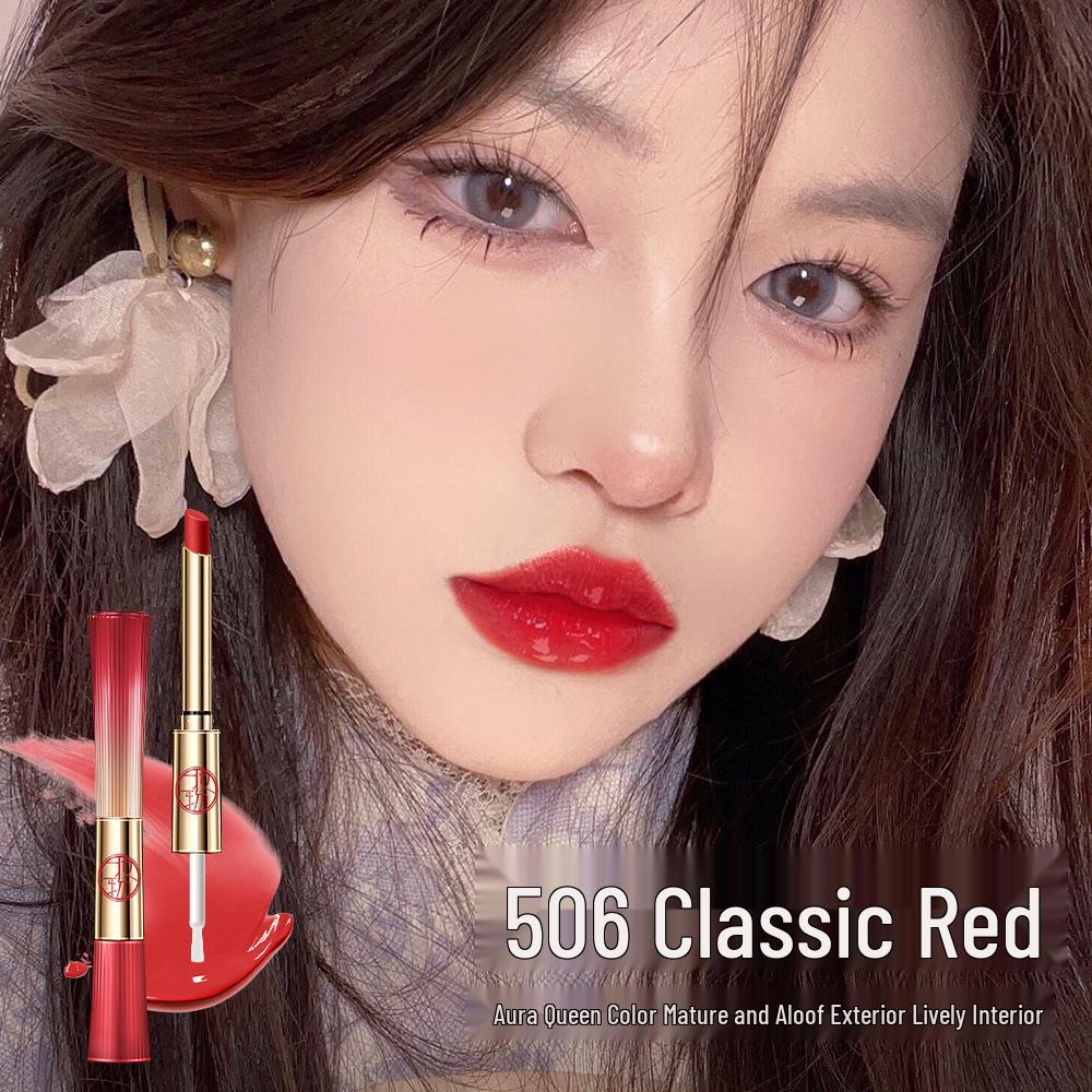 Luminous Heart-Shaped Waterproof Lipstick - Non-Fading, Non-Stick, Nude Finish