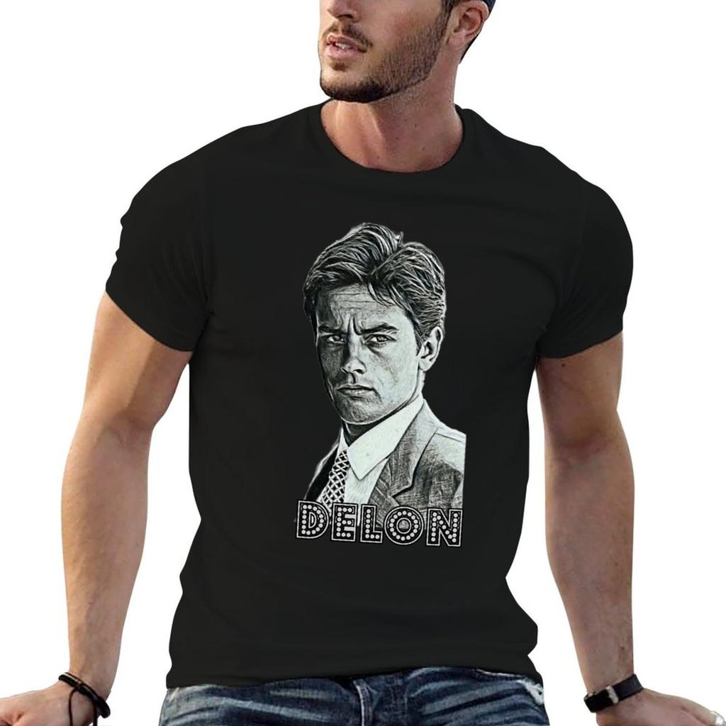 Alain Delon Portrait Tshirt Graphics Rapper Graphic Tees Cotton T Shirt Unisex