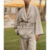 Spring New Arrival with Belt Texture Kimono Outerwear 8338735 Pajamas Style Pants 4391436