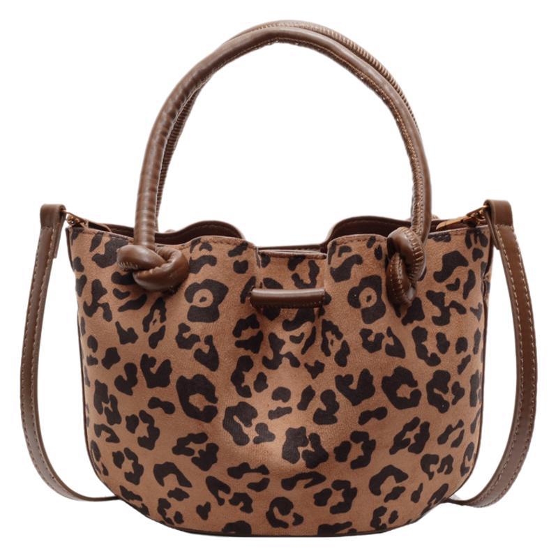 Retro Casual Pleated Hand Bucket Bag Autumn and Winter New Fashion Shoulder Bag PU Versatile Messenger Mother and Child Bag