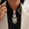 Tassel Rhinestone Necktie Adjustable Crystal Necktie Decorative Formal Business Ties Wedding
