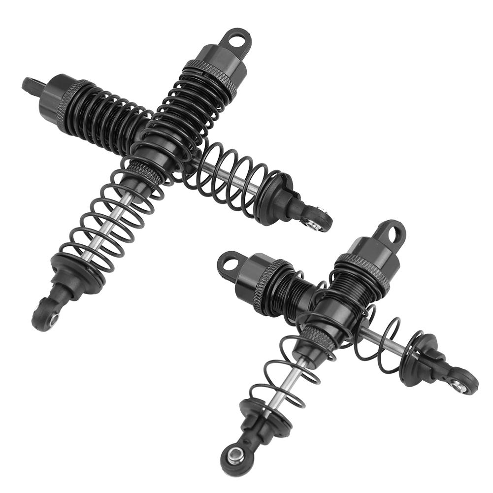 4pcs RC Car 90-108mm Aluminium for FS 53633 51805 51806 1:10 Truck (Black)