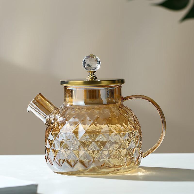 Chaxun Amber Glass Cold Water Pitcher