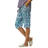 Women's Summer Fashion Retro Floral Polka Dot Print Knee Length Lightweight Elastic Waist Casual Pocket Shorts