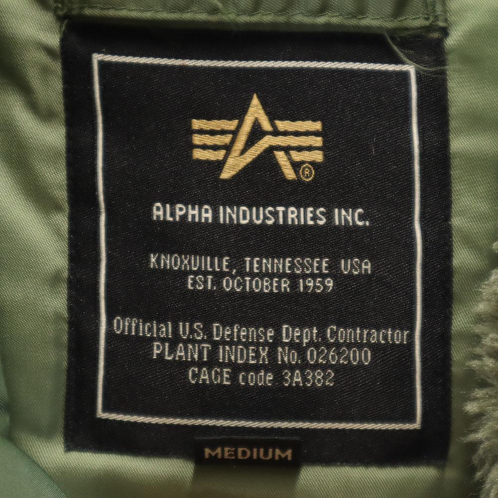 ALPHA INDUSTRIES INC N-3B Flight Jacket M Khaki Men's Used