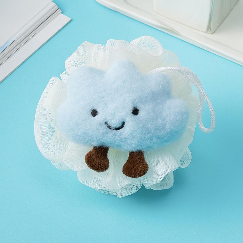 Creative Fruit Bath Flower: Cartoon Bath Ball & Foaming Net Scrubber