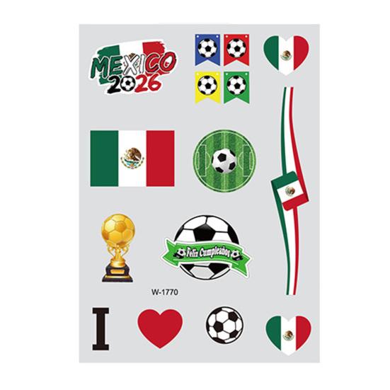 Glow Soccer Tattoos, Waterproof Temporary Freckle Stickers, Football Fan Body Art for Game Day, Night Party Makeup