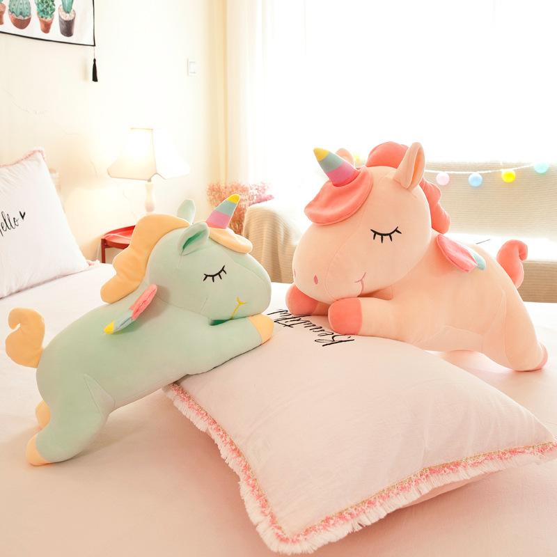 Angel Rainbow Unicorn Doll Plush Toy Large Size Ragdoll Doll Sleeping Pillow Gift