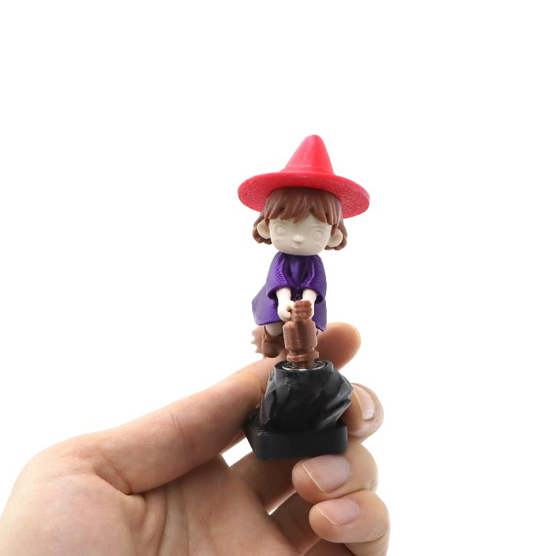 Cute Flying Girl Car Dashboard Ornament Mini Wizard Figurine Funny Auto Interior Decor Desktop Collection Model Ornaments