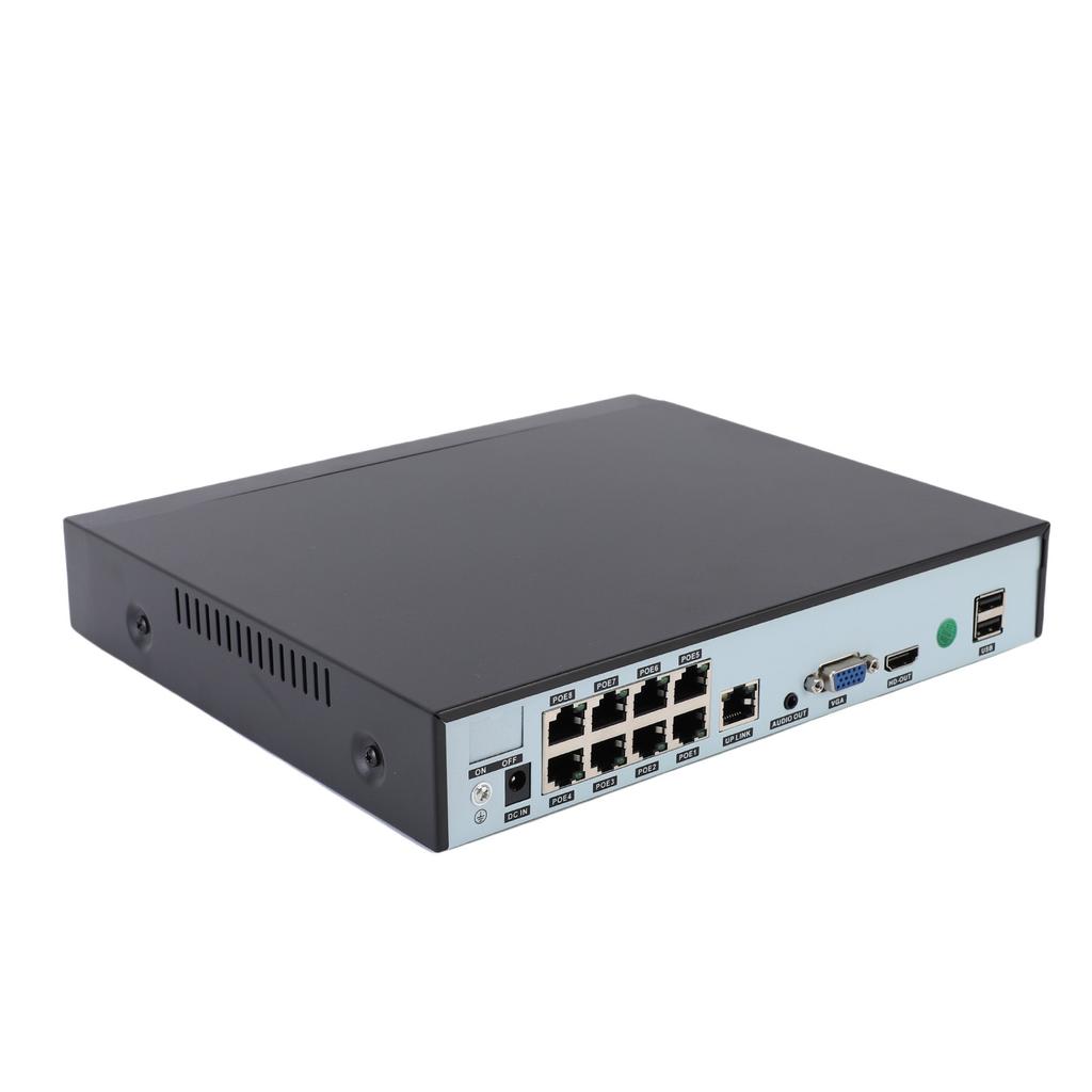 4K 8-kanałowy POE NVR H.265+ CCTV DVR 4K 5MP 4MP 3MP 1080P Rejestrator Wideo Sieciowy Obsługa Kopii Zapasowej USB Interfejs Wyświetlacza HD VGA