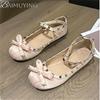 Bow Flats Ballet Shoes Women Sandals Summer Marie Janes 2025 Trend Lolita Loafers Shoes Designer New Dress Party Sandalias Mujer