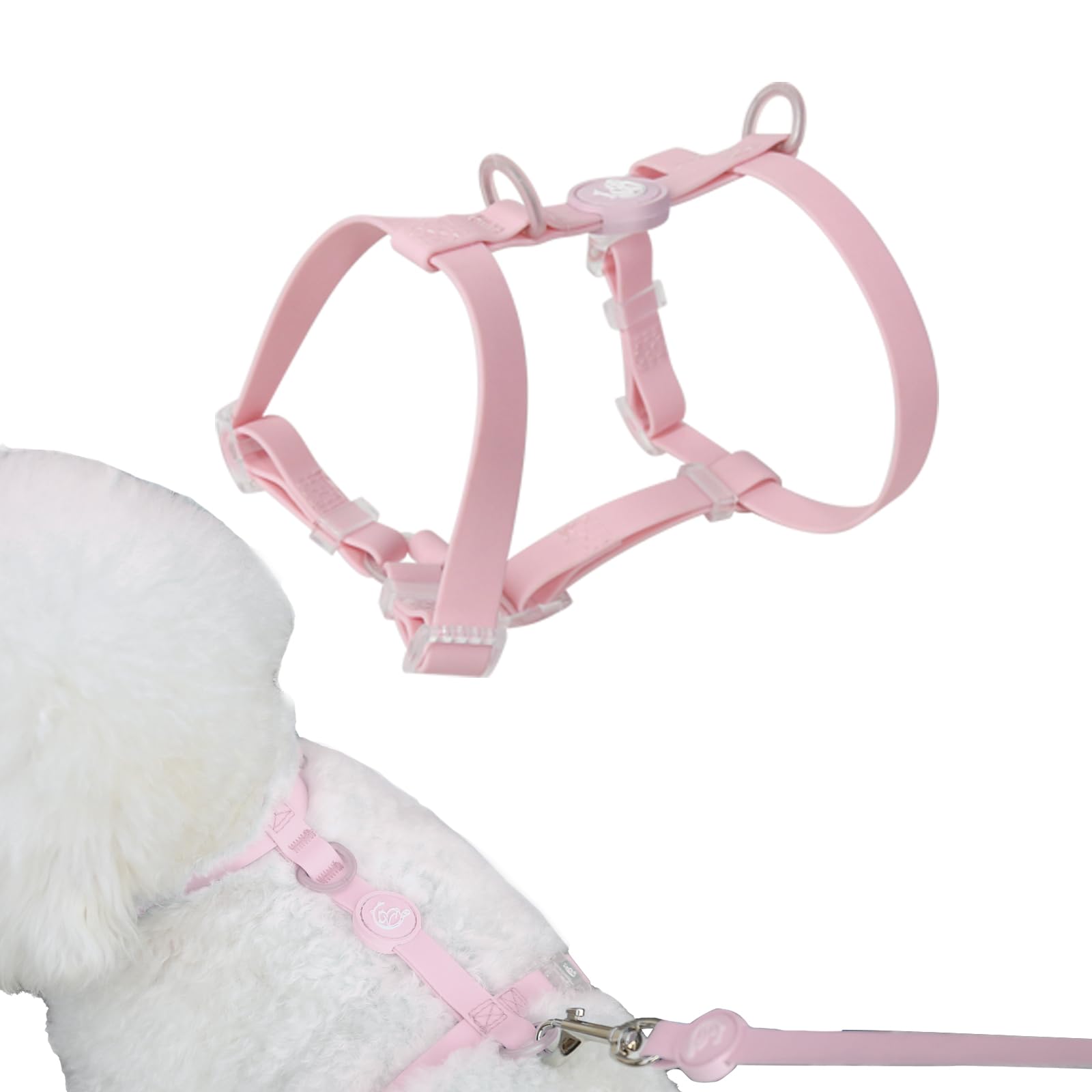 

Maychan Waterproof Resistant to Oil and 3 Small and Medium Dog Odor Resistant Harness, Water, Abrasion, Colors, Collar, Lead, Adjustable, Lightweight, розовый