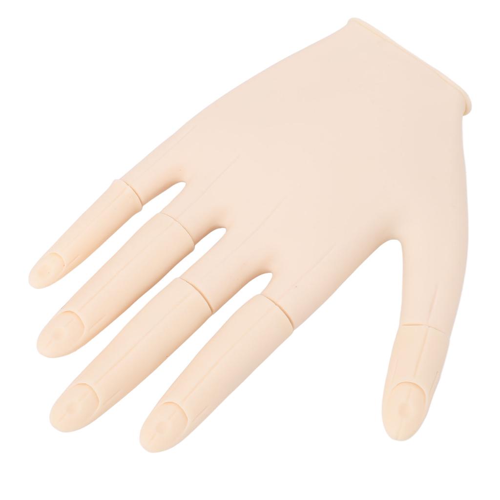Practice Hand for Acrylic Nails Soft Rubber Flexible Fingers Movable Joints Nail Art Hand Nail Train