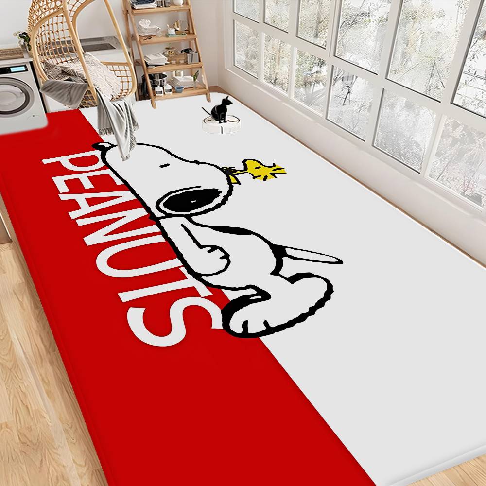 Cute Dog S-Snoopy Floor Mat INS Style Soft Bedroom Floor House Laundry Room Mat Anti-skid Household Carpets