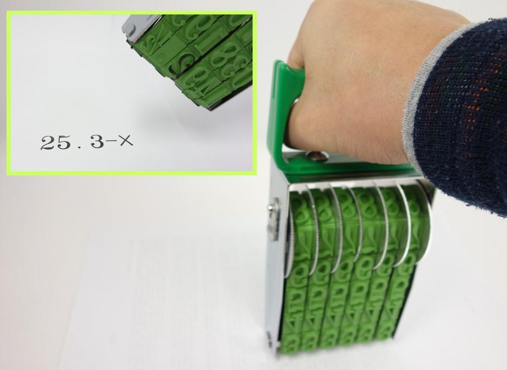 KOKUYO Rotating European Mincho Extra Large 6 Series Stamp, Stamp, Numerals, Font, Issue, IS-20-6