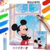 Mickey Mouse Winter Christmas Digital Oil Painting Hand Painting Home Decoration Painting