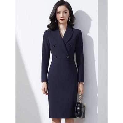 Women's Professional Long-Sleeve Suit Dress
