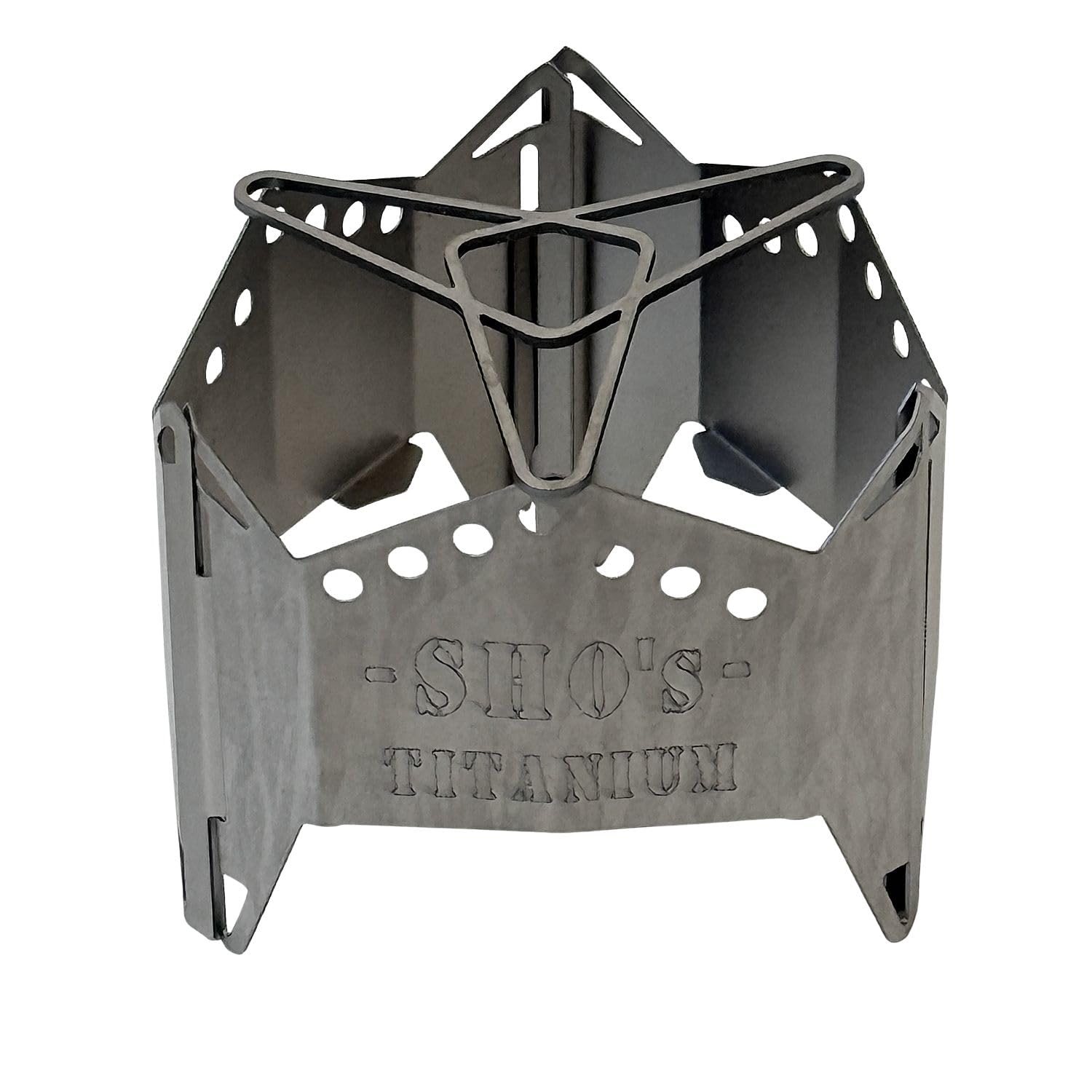 

Wara s Titanium Windscreen and Trivet for Alcohol Stoves, H-75ti, Lightweight 32g, 75mm High, Compact Storage, Outdoor, Mountaineering, Evernew, EBY25