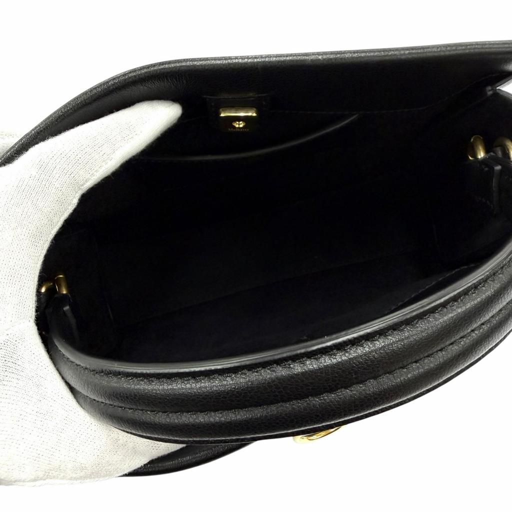 Excellent MULBERRY Handbag Mini Iris Black Leather Women Used