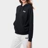 FILA Letter Logo Embroidered Casual Knit Sweatshirt Women sweatshirt Black F11W319210F-BK