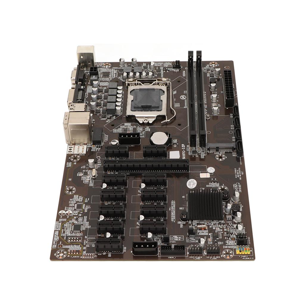 Mining Mainboard Support 12 PCIE Ports 2 DDR4 DIMM LGA1151 4 SATA3.0 Maximum Support 16G PC Motherboard for Desktop
