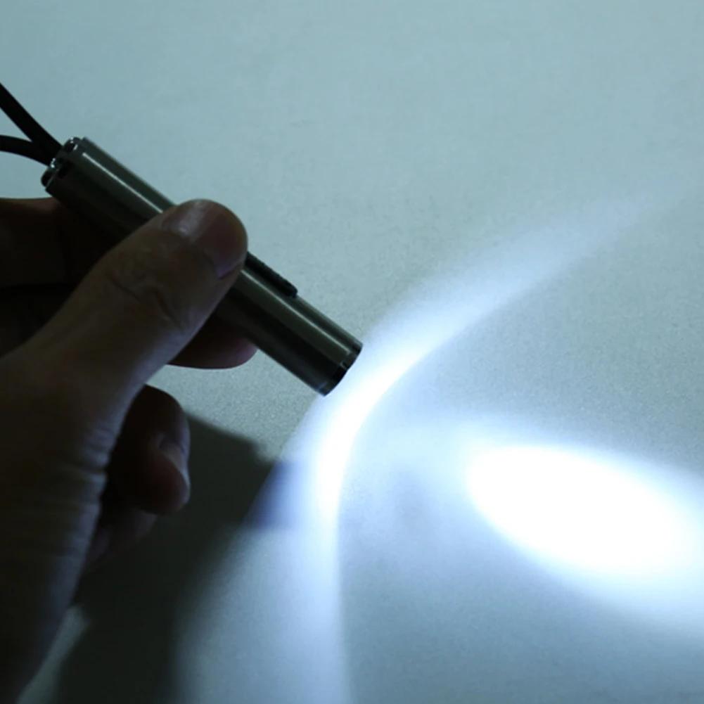 1-5pcs 2 in 1 LED UV Flashlight Battery Powered Portable Pen Light White+Purple Lamp Checker Detection Torch Ultraviolet Light